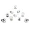 Jeffrey Alexander 1-5/8" Overall Length Satin Nickel Football Glass Harlow Cabinet Knob G110L-SN - alternate 3